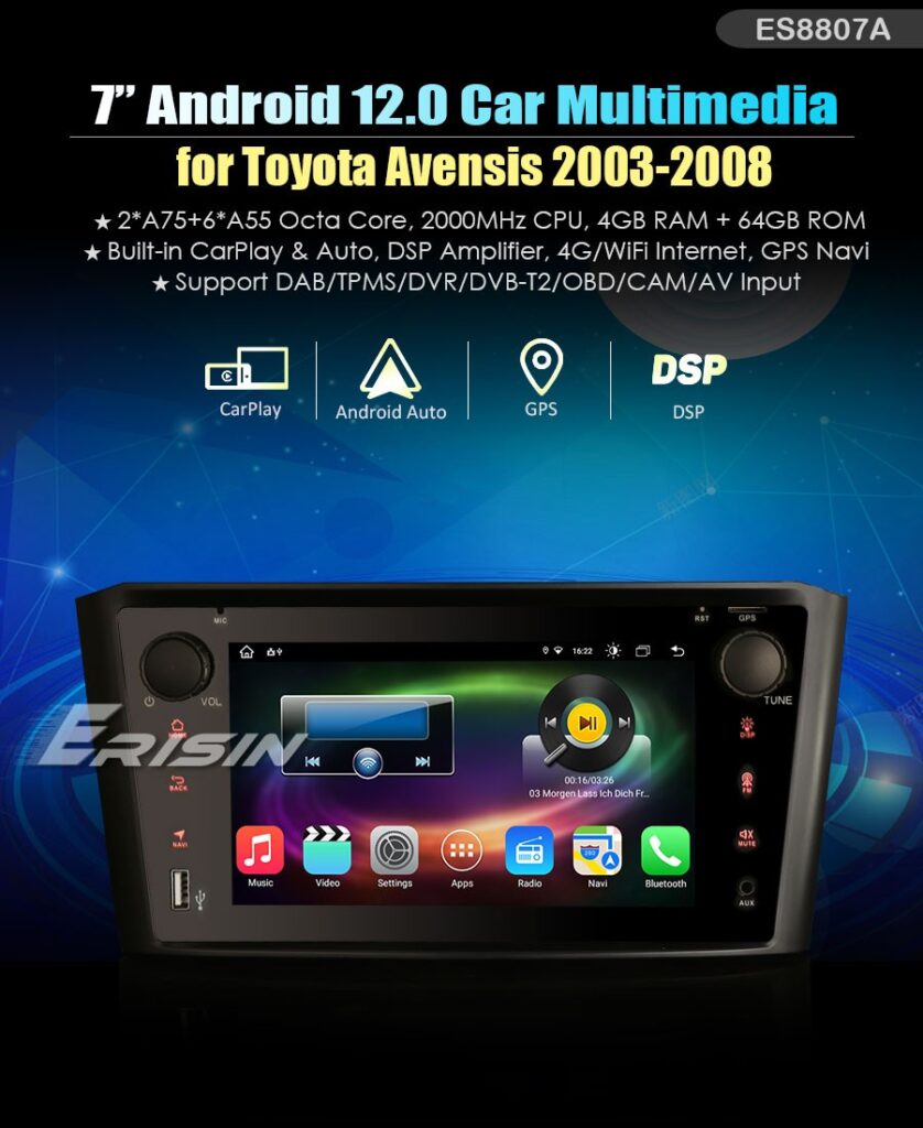 Erisin Es A Ips Android Car Stereo For Toyota Auris Radio