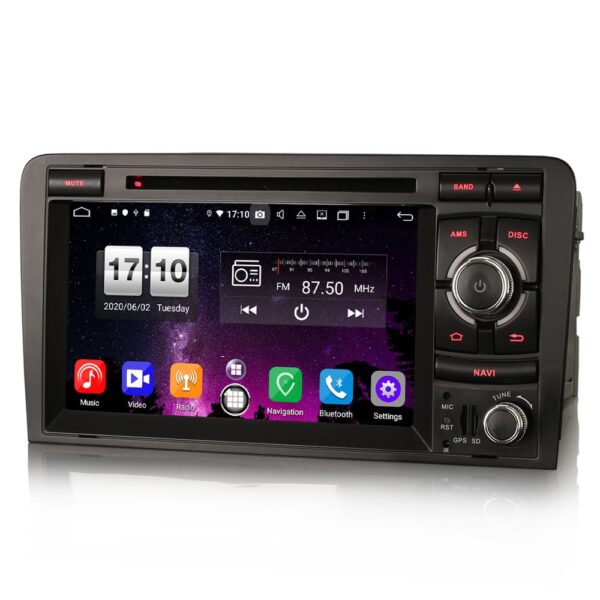 XTRONS Double Din Car Stereo for Audi TT MK2, Android 12 Octa Core 4GB+64GB  Car Radio DVD Player, 7 Inch IPS Touch Screen GPS Navigation for Car Head