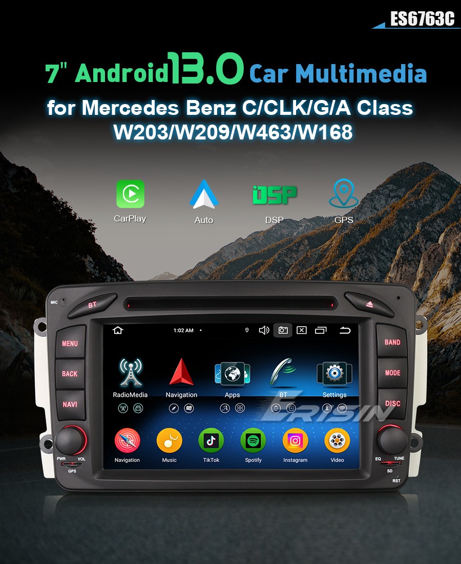 Erisin ES6763C Android 13.0 Car Multimedia System For Mercedes
